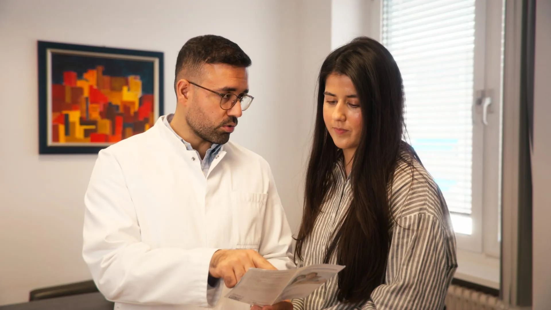 Befundbesprechung mit einer Patientin